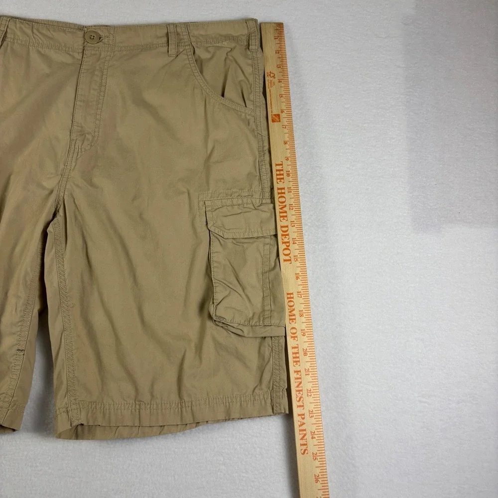 Mens Tan Cotton Twill‎ Cargo Shorts Casual Outdoor Utility Khaki Size 40